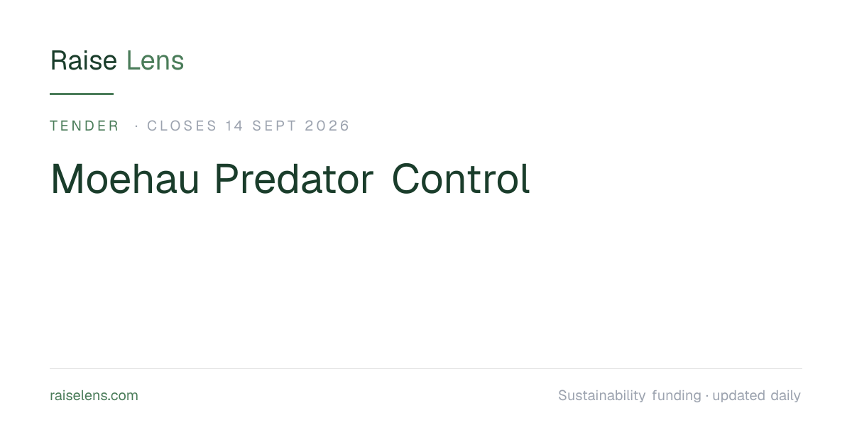 Moehau Predator Control 2026 | Raise Lens